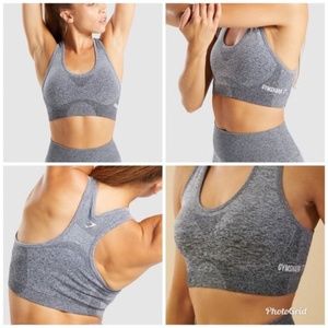 Gymshark Original Ombre Racerback Sports Bra Gray M